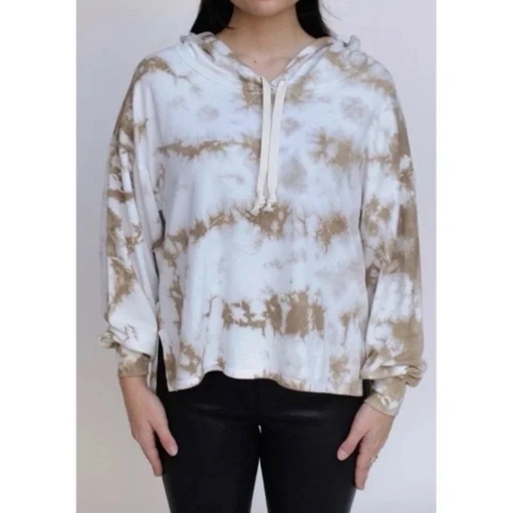 FOUND LOS ANGELES TAUPE TIE DYE SWEATER